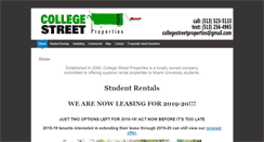 Desktop Screenshot of collegestreetproperties.com