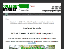 Tablet Screenshot of collegestreetproperties.com